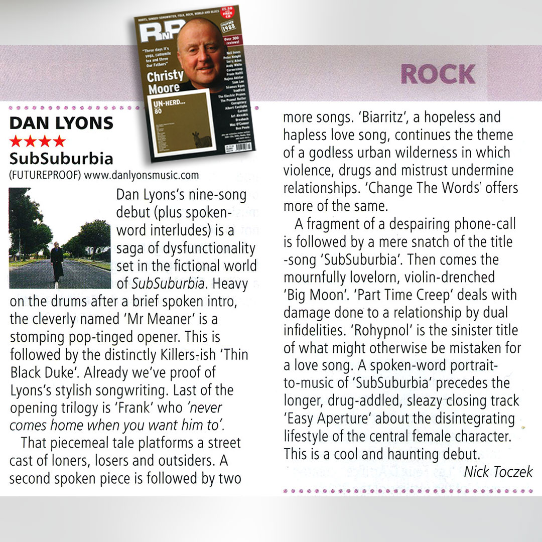 Dan Lyons -Sub Suburbia - RnR Mag review